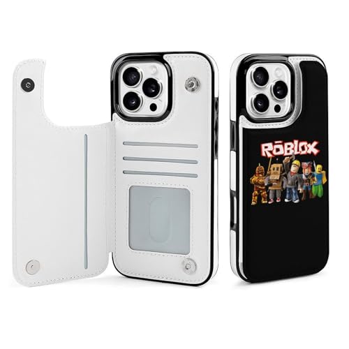 iPhone16ProMax用ケース ロブロックス 手帳型 アイフォン16プロマックス用カバー スマホケース 財布型 携帯カバー カード収納 スタンド機能 薄型 防塵 耐衝撃 Case