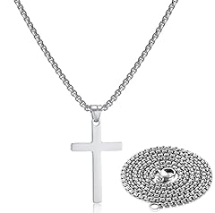 Silver:Cross Pendant 0.7'' * 1.2''