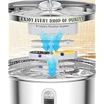 Cat Water Fountain Stainless Steel: 108oz/3.2L Cat Fountain for Drinking, Pet Fountain Water Bowl Dog Drinking Dispenser Cat Feeding & Watering Supplies, Super Quiet Kitty Spout for Cats Dogs - Image 4