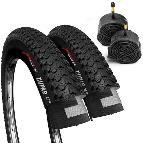 Fincci Robust Fahrradreifen 26 x 2,125 Zoll mit 2X Autoventil Schlauch 26...