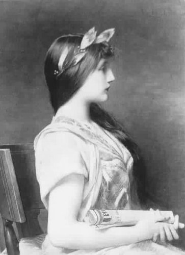 Peinture à l'huile Jules Joseph Lefebvre : La Poésie Antique 30x40