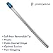 1000 Dental Saliva Ejectors Disposable - Medical Grade Latex Free Evacuation Suction Tips - Flexible Clear Tube with Blue Tip (10 Bags of 100) by PlastCare USA