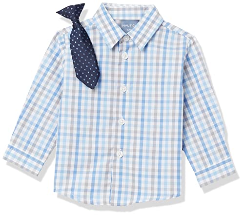 Image of Nautica Baby Boys 4-piece Suit Set with Dress Shirt, Vest, Pants, and Tie