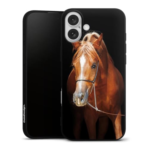 Coque iPhone 16 Plus anti chocs étui silicone souple cheval pour cavalier