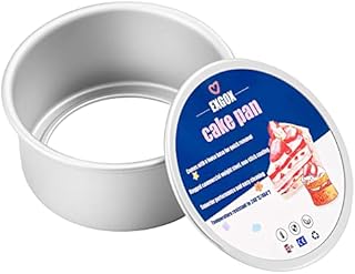 EXGOX 6 Inch Cake Tin for Baking,Non-Stick Aluminum Round Cake Pan,Baking Tray Cake Mould with Loose Base and Straight Side,Mini Bakeware Pan for Wedding Birthday Christmas Party Cake Baking