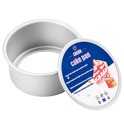 Exgox 5 Inch Cake Tin For Baking,Non-Stick Aluminum Round Cake Pan,Baking Tray Cake Mould With Loose Base And Straight Side,Mini Bakeware Pan For Wedding Birthday Christmas Party Cake Baking #TOP6