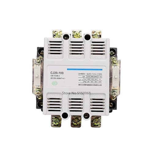 Contacteur triphasé CJ20-100A 380V pour circuit électrique industriel