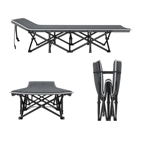 Cama Camping Plegable Ligera Estructura Ligera de Acero al Carbono Estructura Estable Superficie de la Cama de Tela Oxford Cama Portatil Adulto