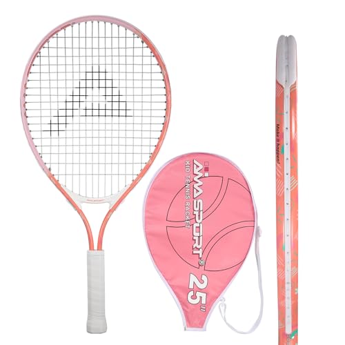 AMA SPORT Kids Tennis Racket for Junior Toddlers Starter Kit 17-25' for Girls and Boys - 4 Color...