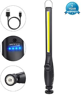 ORHOMELIFE LED Work Light - 750 Lumens Rechargeable COB Work Light with Power