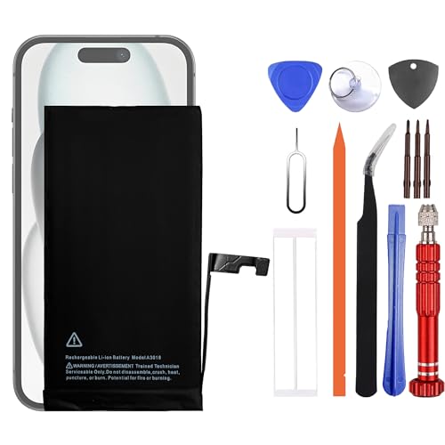 VUXYIT A3018 Battery Compatible with iPhone 15 Replacement Battery for A3090 A2846 A3089 A3092 with Repair Tool kit