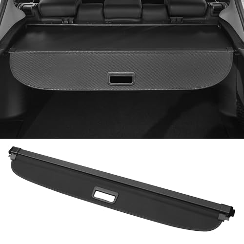 Motoforti Kofferraum ausziehbare Laderaumabdeckung für Mercedes-Benz Smart Fortwo 2010-2015 Heckklappenablage Gepäcksicherheitsabdeckung Schattierung, Leinwand, Glanzschwarz