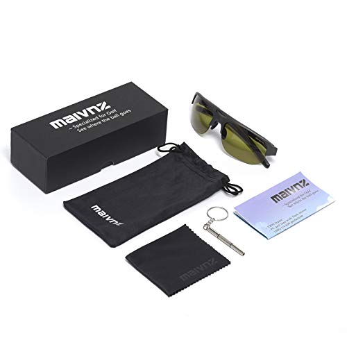Image of maivnz Golf Sunglasses for Men Women, Golf Ball Finder Glasses, UV400 | HD color-enhancing golf lens, anti-glare, lightweight TR90 frame, adjustable nose pads, impact-resistant, gift-ready box
