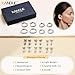 KANOUE 10 Pairs Silver Surgical Steel Earrings Sets for Multiple Piercing Lightweight Small Huggie Hoop Earrings CZ Stud Earrings for Women Trendy Cartilage Hypoallergenic