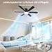 ROTTOGOON Deckenventilator mit Beleuchtung 132cm Leise Reversible DC Motor