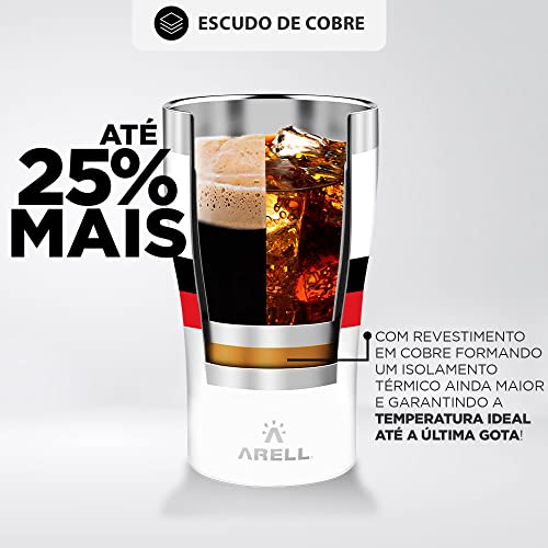 Copo Térmico Arell oficial do FLAMENGO - Tulip Pint - 500ml - (Aquático)