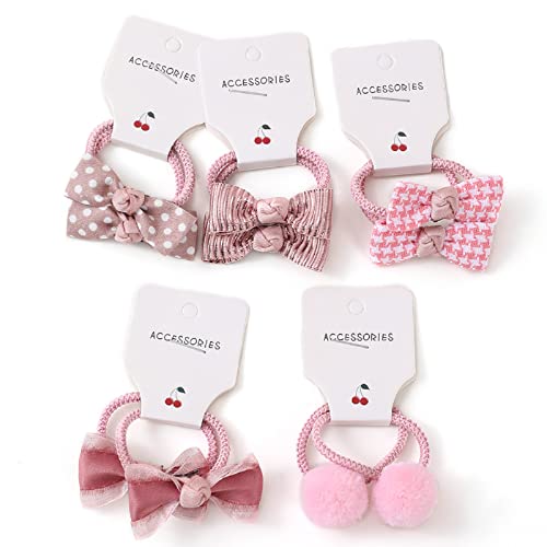 30 Pcs(15 Pairs) Baby Girl Hair Ties With Bows 1.2 Inch Small Toddler Girls Ponytail Holders Pigtails Elastic Bands Hair Accessories For Toddler Kids Baby Girls #TOP2