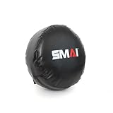 SMAI Shock Tech Round Boxing & Punching Cushion with Dual Handles – MMA Punch Shield, Taekwondo Pad, Weighted Focus Target for Boxing Coaches & Training Equipment.