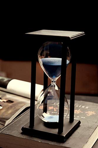 45 Minute Sand Timer - Wood Sand Timer For Kitchen, Office, School And Decorative Use - Blue Color Sand #TOP3