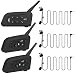 MIMIRACLE Referee Headset, Referee Communication System with Headset Earphone, V4+2V6 Bluetooth Intercom for Football Soccer Handball -3Pack(V4+2V6)