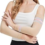 NOMIYEI Lymphedema Arm Sleeves for Women - 20-30 mmHg Graduated Compression Full Arm...