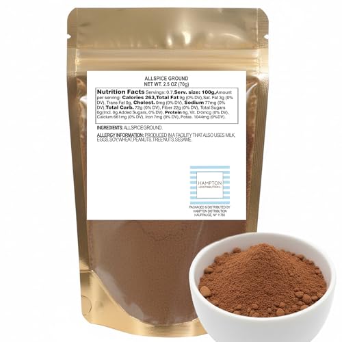 Allspice Ground, 2.5 Ounce Resealable Bag, Hampton Distribution