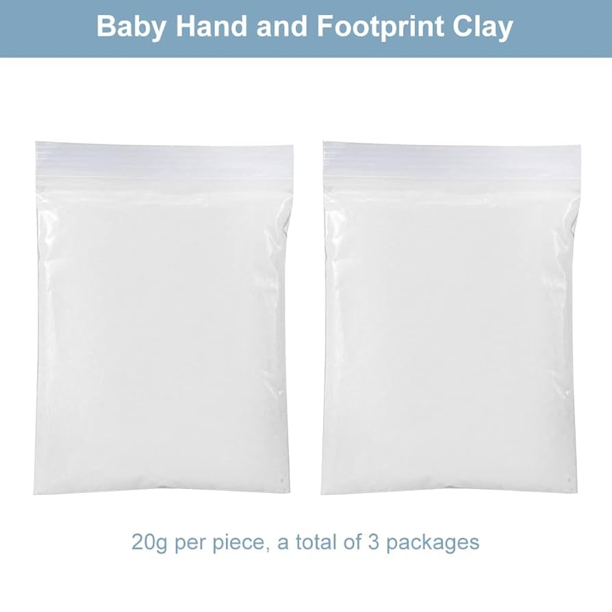Kit Impronte Mani E Piedi Bambino - 3 Argille Morbide Per Ricordi Di Battesimo O Compleanno - Foto 3