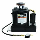 Omega 18992 Black Hydraulic Air Actuated Bottle Jack - 100 Ton Capacity
