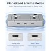 Coolpie 20Gbps M.2 NVMe SATA SSD Cloner, Dual-Bay Offline Duplicator, USB-C Docking Station, Aluminum Fast Cooling & Tool-Free Reader Compatible with 2230/2242/2260/2280/22110 SSDs
