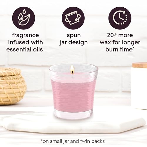 Glade 1-Wick Scented Candle Jar, Angel Whispers, Air Freshener Infused with Essential Oils, 4.08 Oz, 2 Count - Thumbnail 5