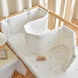 Nettoyage facile : Lavable en machine à moins de 30 °C en cycle délicat, ce tour de lit préserve sa texture grâce à sa Doublure en Maille (évitant l'accroche pendant le lavage). Sécher à l'air libre pour retrouver sa douceur, et laver séparément pour éviter les taches/contamination croisée. Attacher les attaches en tissu avant le lavage prévient les nœuds et déformations, tandis que la Protection Bordure de Lit reste intacte, sans décoloration.​