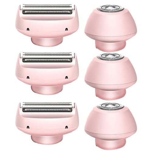 Replacement Heads Compatible with Modira, Livora, Elorixa Mermaid Shavers – Women’s Electric Shaver Refill Heads (3 pairs of replacement heads)