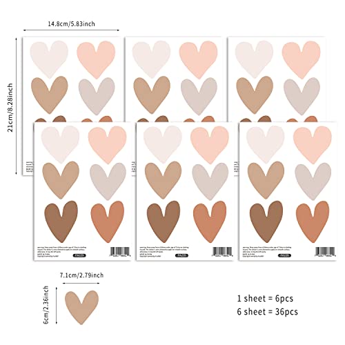 Large Boho Rainbow Wall Decals, Peel And Stick Wall Stickers, Self Adhesive Boho Polka Dot Wall Decal Hearts Wall Decor For Kids Bedroom, Nursery Room, And Playroom #TOP7