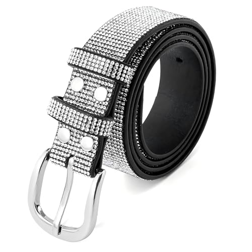 Rhinestone Belts for Women,Bling Diamond Belts for Dresses,Shiny Sparkly for Jeans
