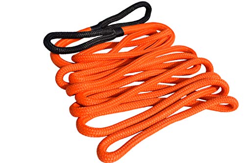 Kinetic Recovery & Tow Rope - ,Qiqu Heavy Duty Vehicle Tow Strap Rope For Truck Atv Utv Suv Snowmobile And 4X4 Off-Road Recovery 3 Size To Choose(1/2’’/3/4’’/1’’) 3 Color (3/4''X30', Orange) #TOP6
