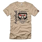 Masque de protection Gotcha Paintbal bouclier coloré sport pictogramme T-shirt #2105, kaki, XXXL