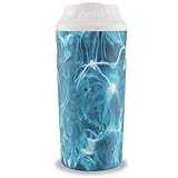 CanKeeper 3-In-1 - FITS 12oz, 16oz and Slim Cans - Keep Your Can Cold For Hours - Double Walled and Vacuum Insulated Can Cooler - Lid Keeps Cold In, Dirt Out (Aqua Blue)