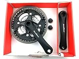 SunRace Fahrrad Kurbelsatz 3fach 24-34-42 152mm Alu schwarz