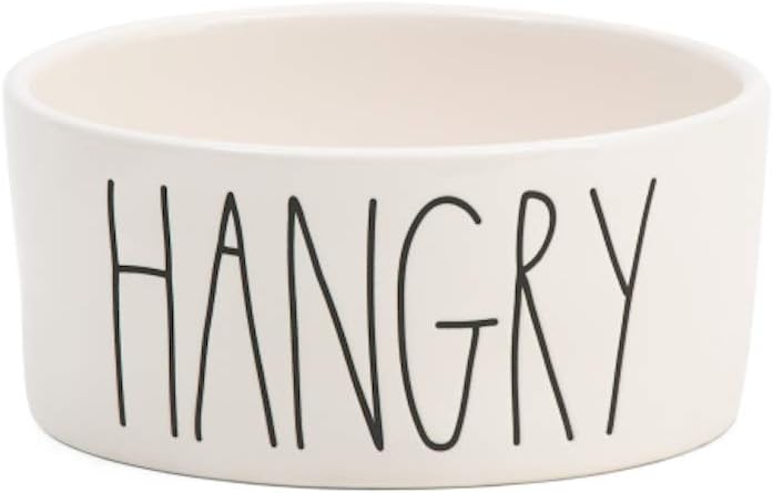 Rae Dunn Medium Dog Bowl - 6” Diameter (Hangry)