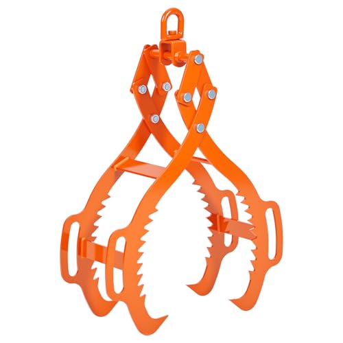 Garvee Log Lifting Tongs 36in,4 Serrated Claw Hook Log Tongs,3606Lbs Capacity Heavy Duty Timber Claw Hook, Logging Tools for Tractors, Trucks, Forklif