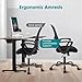 SMUG Home Office Computer Desk Chair - Ergonomic Mid-Back Mesh Swivel Rolling Work with Wheels, Comfy Lumbar Support and Armrest, for Bedroom, Study, Dorm, Student, Adults