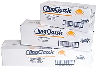 SealWrap 30540200 Cling Classic ZipSafe Plastic Wrap, 12" Wide by 2000' Length, PVC