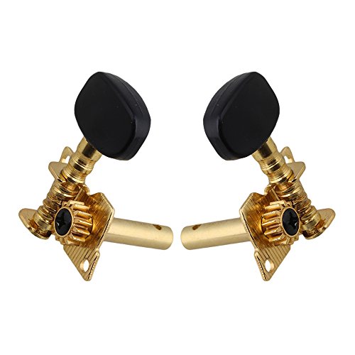 Bqlzr Gold-Plated 2R2L Tuning Peg Machine Head Tuners For Ukulele 4 String Guitar #TOP2