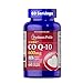 Puritan's Pride Q-Sorb CoQ10 (Coenzyme Q10) 600 mg, Natural Antioxidant, Dietary Supplement for Blood Pressue Management, 60 Rapid Release Softgels