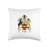 Family Crest and Coat of Arms clothes and gifts Dodge Coat of Arms-Family Crest Throw Pillow, 16x16,...