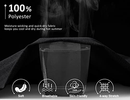 Rdruko Women's Golf Polo Shirts Short Sleeve Dry Fit V Neck Tennis Tops Upf 50+ Athletic Workout Collarless T Shirts, Black, Xl #TOP3