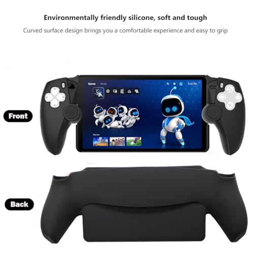 KUSINHOKA Etui na Sony Playstation Portal, miękki silikonowy futerał ochronny, [Odporny na wstrząsy], [Anti-Scratch] etui ochronne TPU do Sony PS5 PlayStation Portal, czarny