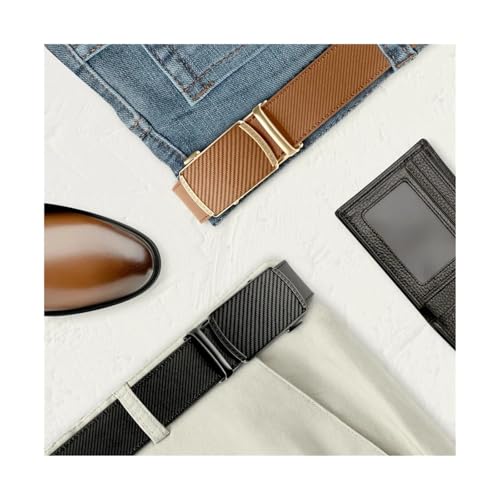 Men Belts Leather Waist Strap Male Automatic Buckle Waistband Mens Girdle Belts(6,120cm)2