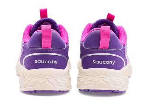Saucony Wind 3.0 (Little Big Kid) Sneaker, Pink/Purple, 13 US Unisex