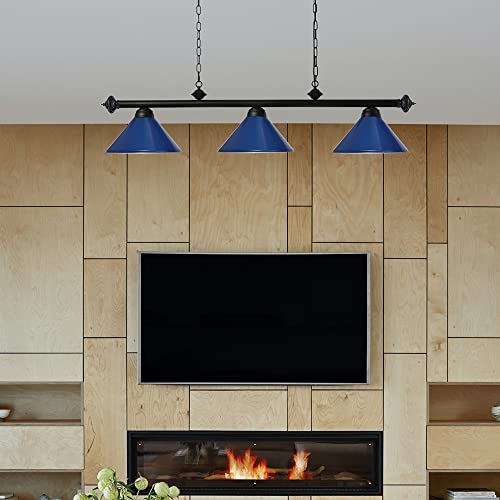 Etoten 59" Pool Table Light For Snooker Table, Classic Billiards & Pool Table Light Fixtures For 7' 8' 9' Table - Pool Table Lighting, Billiards Light, Billiards Room, Kitchen Island(Blue) #TOP2